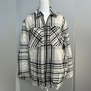 ZARA Shirt in Black and Cream SIZE M